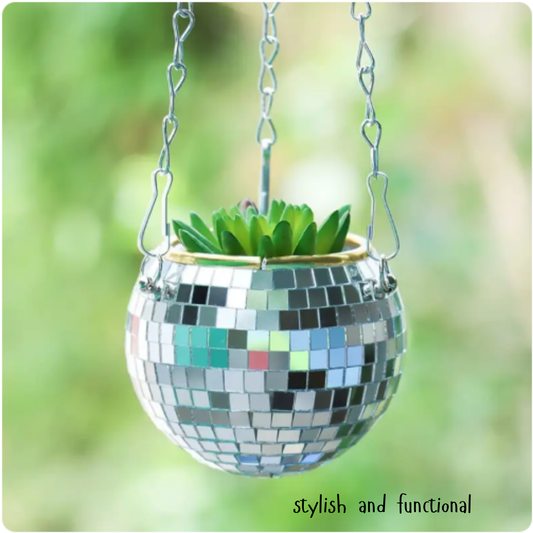 Disco Ball Hanging Vase