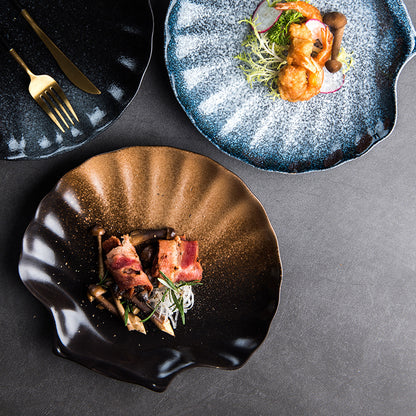 Japanese-style Porcelain Plates - Seashell