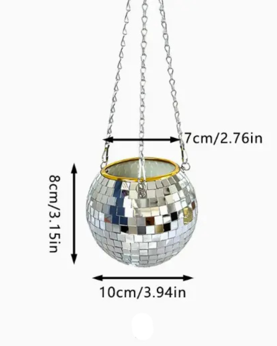 Disco Ball Hanging Vase