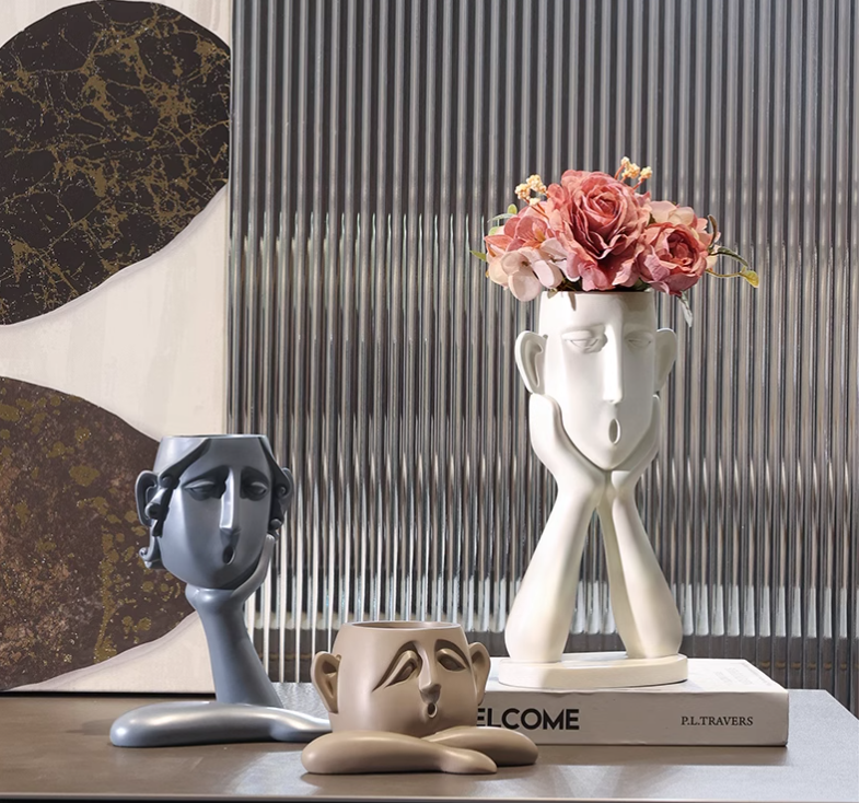 Nordic Style Quirky Face Vase