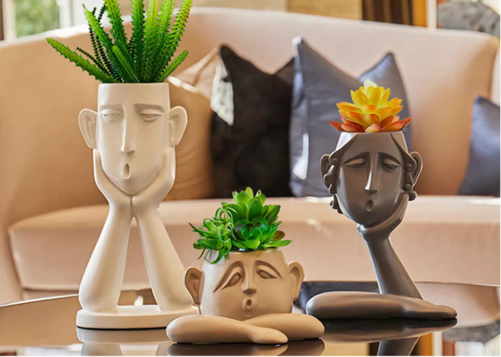 Nordic Style Quirky Face Vase