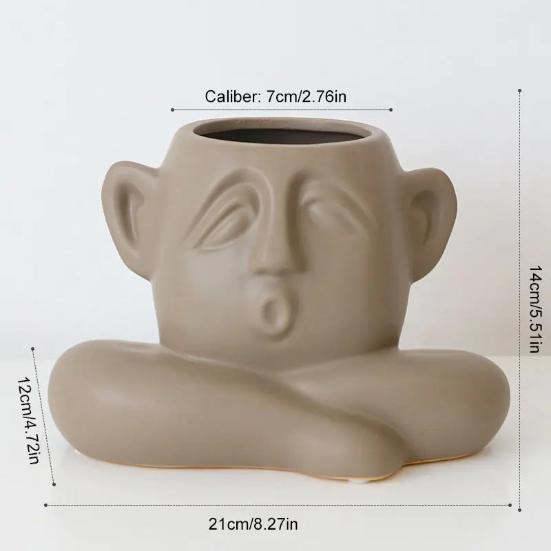 Nordic Style Quirky Face Vase