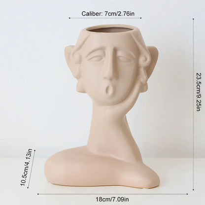 Nordic Style Quirky Face Vase