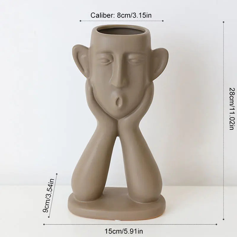 Nordic Style Quirky Face Vase