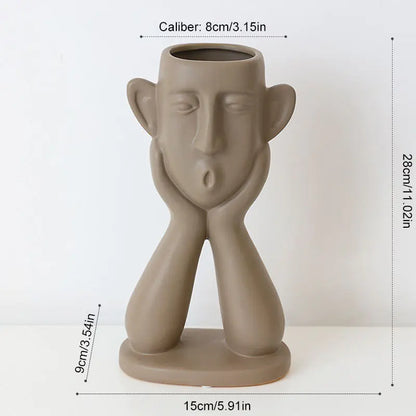 Nordic Style Quirky Face Vase