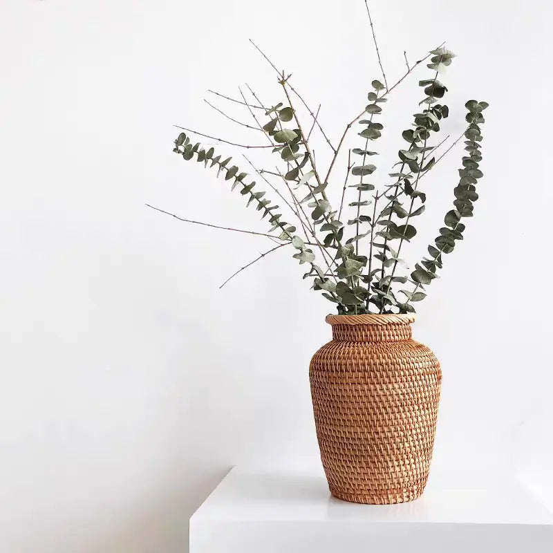 Woven Rattan Vase