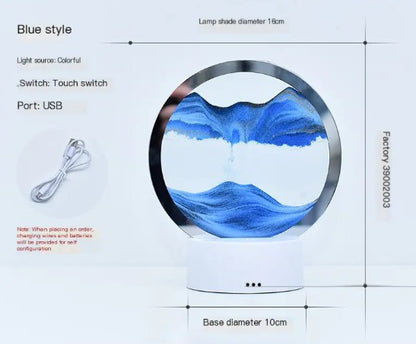 3D Moving Sand Art Decor - USB Lamp