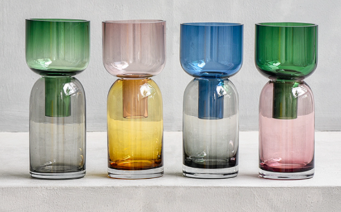 Petite Hand-Blown Glass Vase Decor