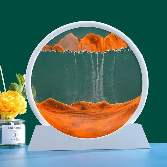3D Moving Sand Art Decor – Desk Relaxation Display